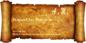 Augustin Marica névjegykártya